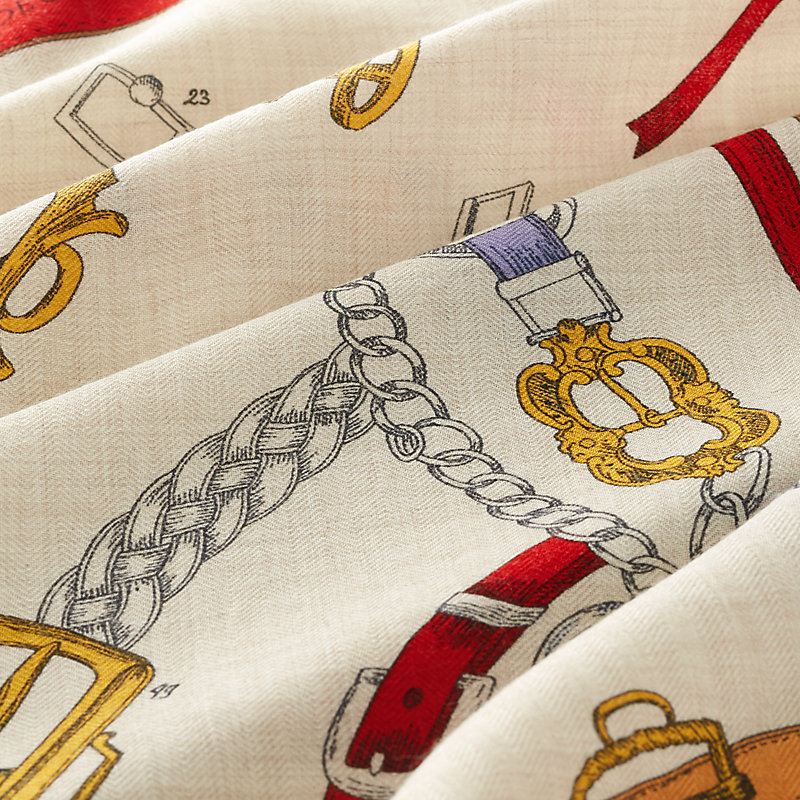 HERMES エルメス カレジェアン 140 シュヴォー デシェネ